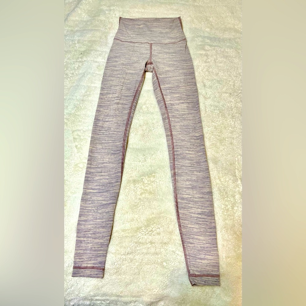 Lulu Lemon leggings. Size 2. Worn one time. Purple/pink.